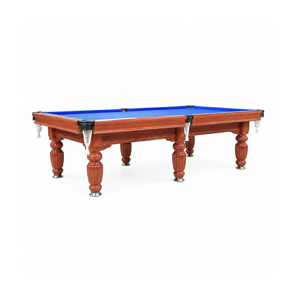 Eeeza Slate Billiard Pool Table with Accessories, Walnut Frame, 9Ft