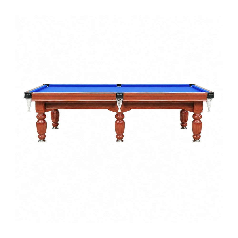 Eeeza Slate Billiard Pool Table with Accessories, Walnut Frame, 9Ft