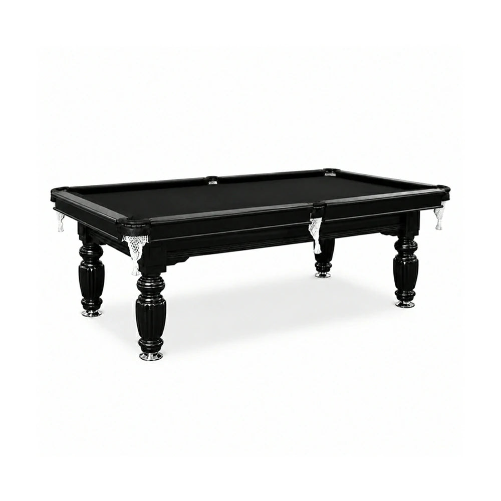 Eeeza Slate Billiard Pool Table with Accessories, Black Frame, 7Ft