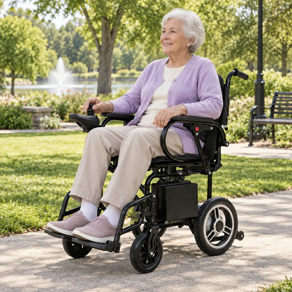 Eeeza N80012 Foldable and Portable Electric Wheelchair, 500W 24V 12A