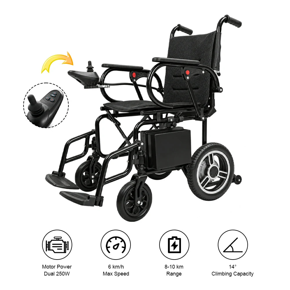 Eeeza N80012 Foldable and Portable Electric Wheelchair, 500W 24V 12A