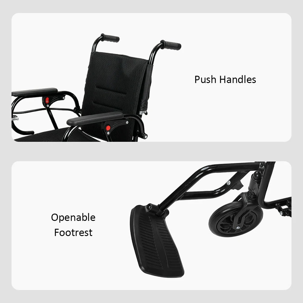Eeeza N80012 Foldable and Portable Electric Wheelchair, 500W 24V 12A