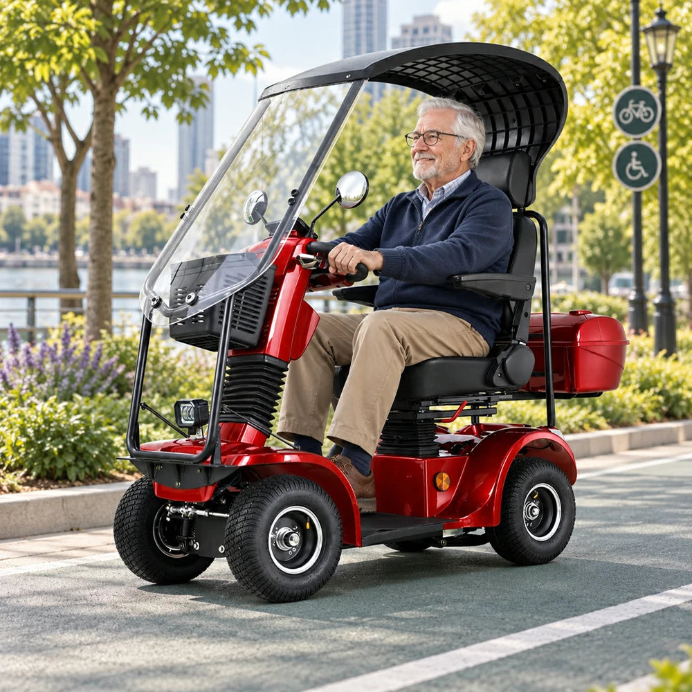 Eeeza BSH Deluxe Mobility Scooter for Senior, 500W 48V Comfort Cruiser