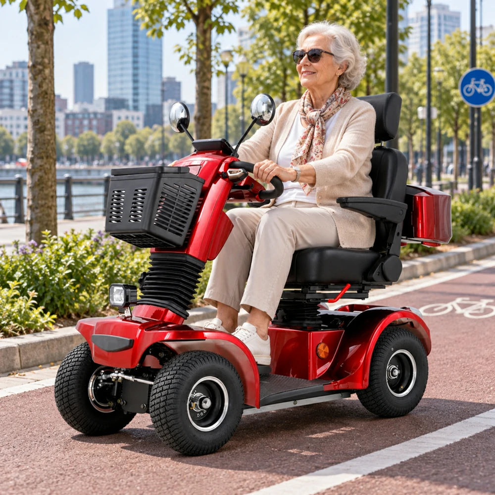 Eeeza BSH Deluxe Mobility Scooter for Senior, 500W 48V Comfort Cruiser
