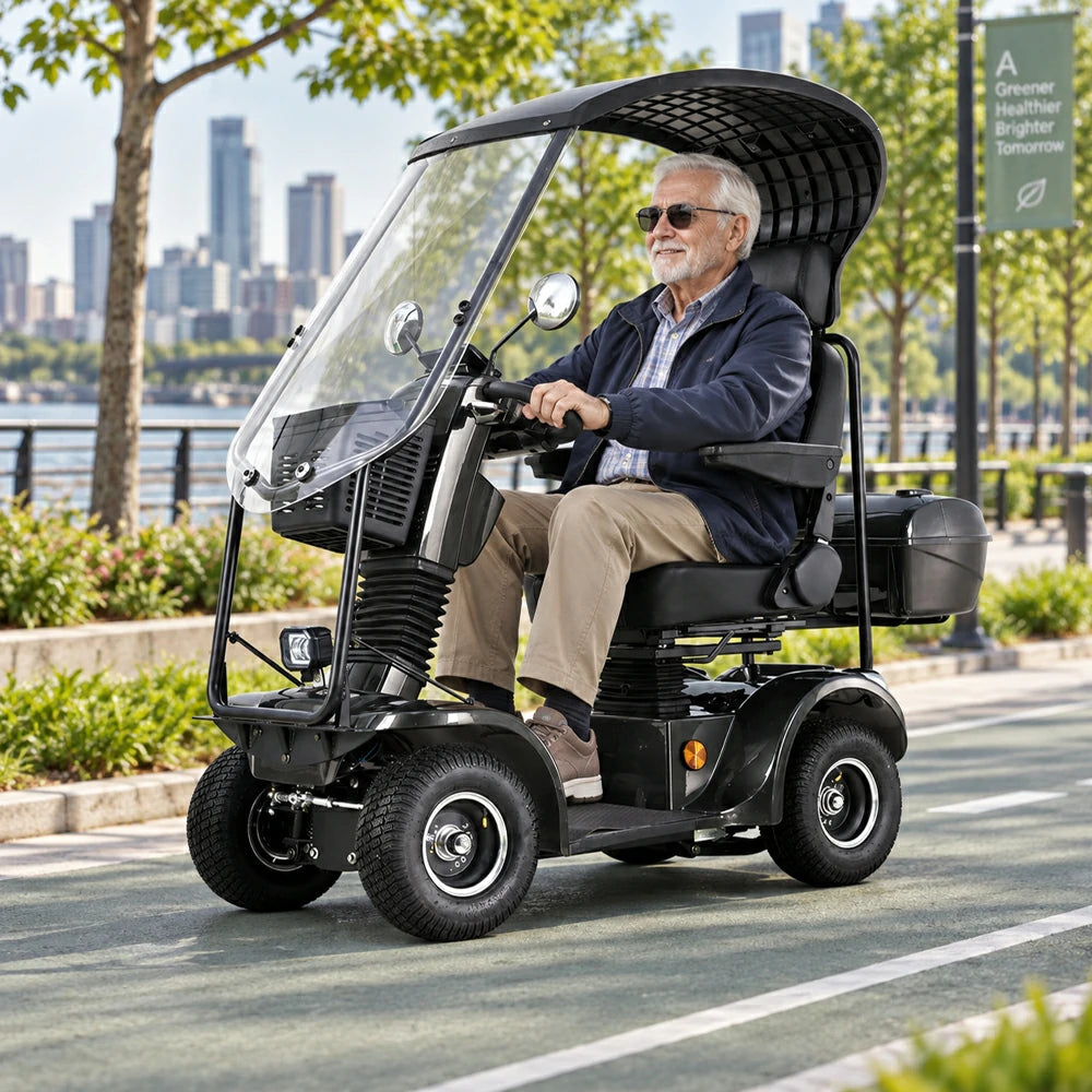 Eeeza BSH Deluxe Mobility Scooter for Senior, 500W 48V Comfort Cruiser
