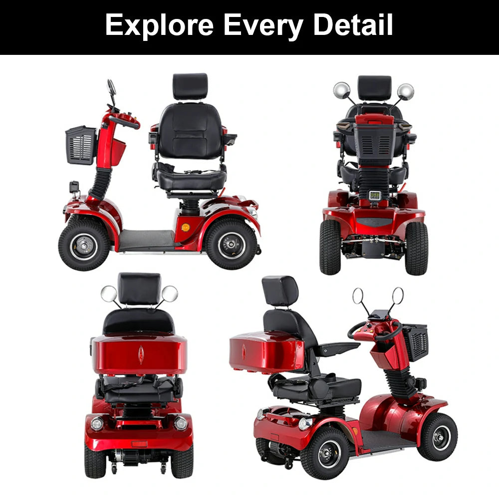 Eeeza BSH Deluxe Mobility Scooter for Senior, 500W 48V Comfort Cruiser