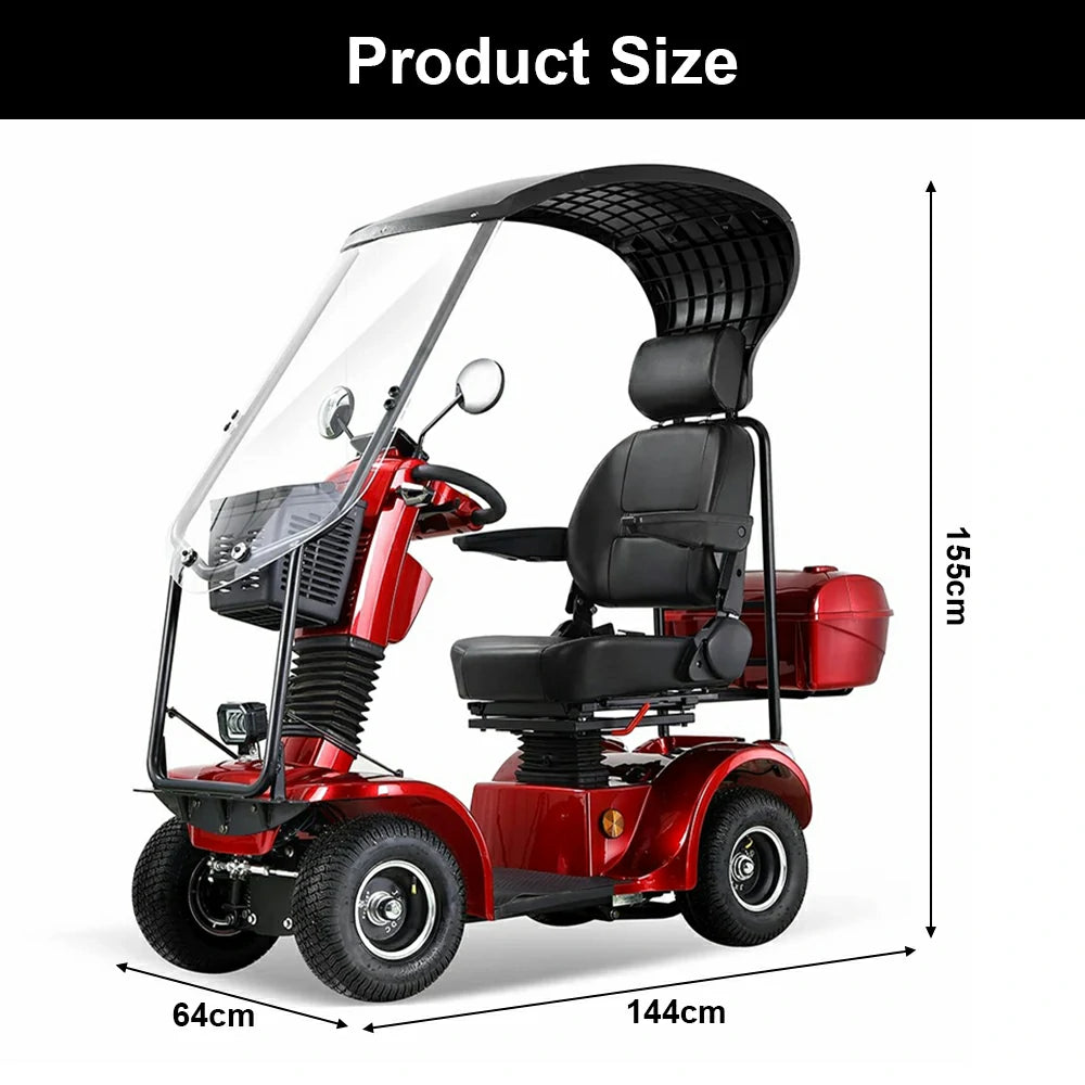 Eeeza BSH Deluxe Mobility Scooter for Senior, 500W 48V Comfort Cruiser