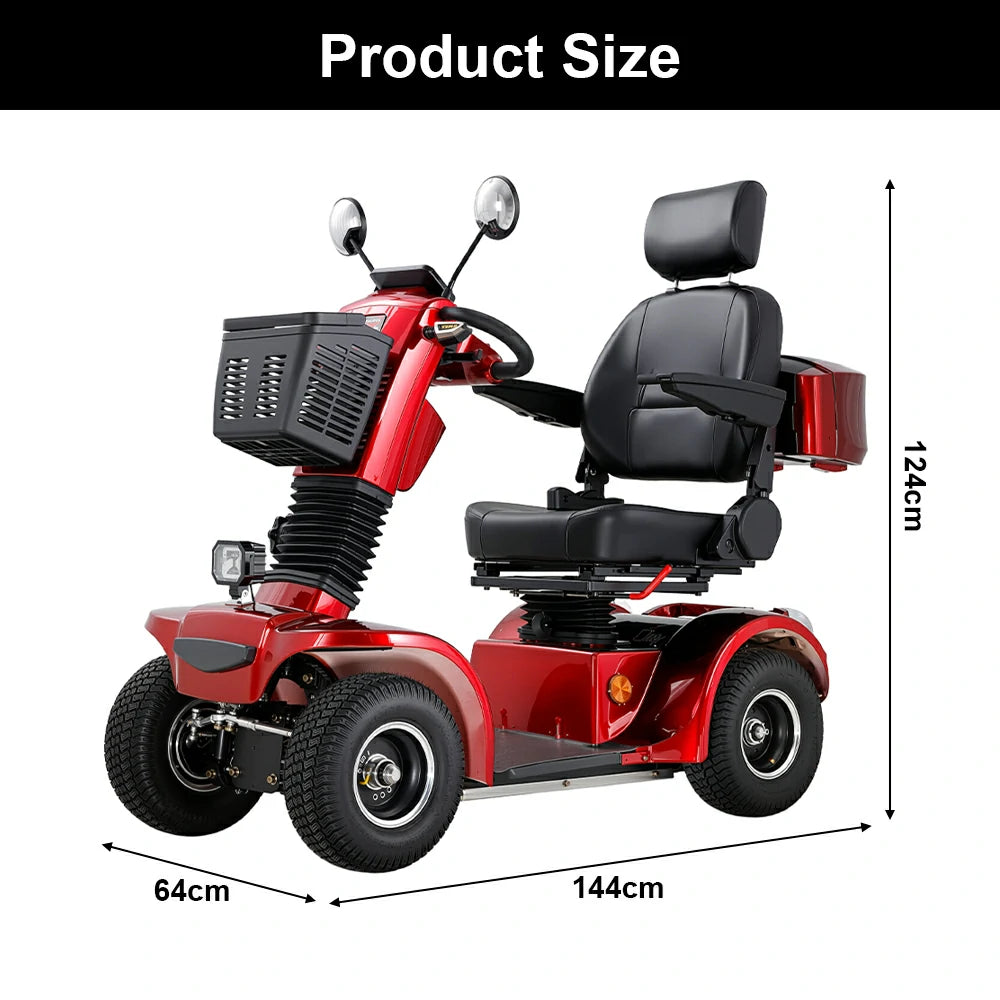 Eeeza BSH Deluxe Mobility Scooter for Senior, 500W 48V Comfort Cruiser