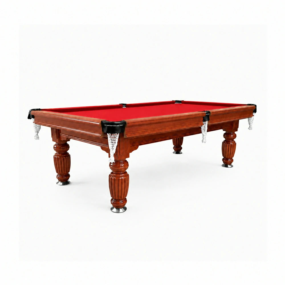Eeeza Slate Billiard Pool Table with Accessories, Walnut Frame, 7Ft
