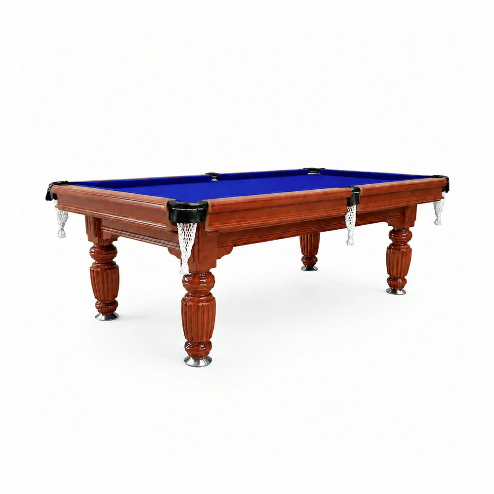 Eeeza Slate Billiard Pool Table with Accessories, Walnut Frame, 7Ft