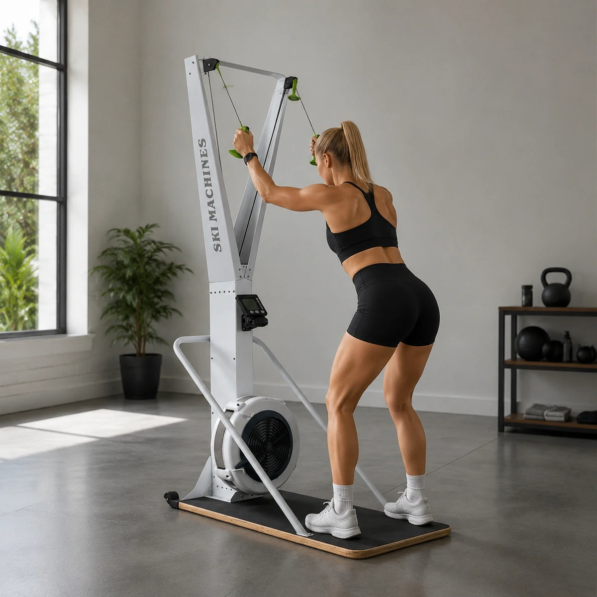 Eeeza Air Ski Trainer for Compact Home Gym Cardio, 300kg Capacity
