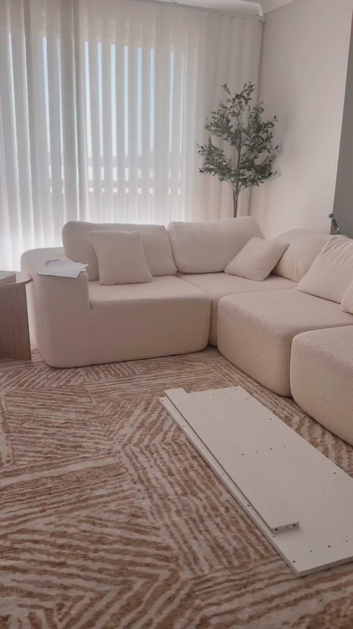 Load video: Eeeza 6 Drawer White Dresser – Large Storage Cabinet with Solid Wood Frame for Bedroom &amp; Living Room