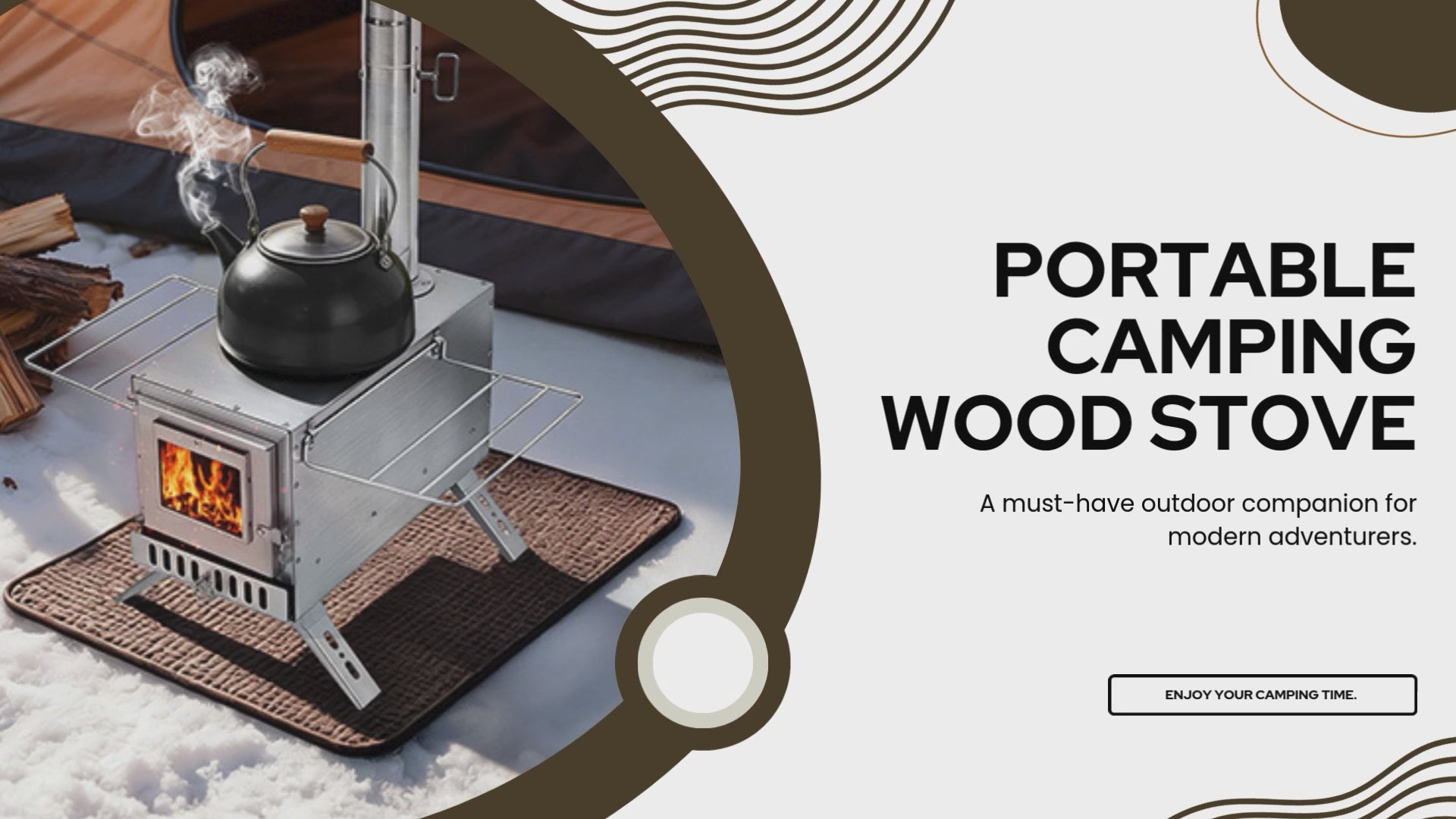 Load video: Stainless Steel Wood Stove Wood Burning Stove w/ Elbow Pipe