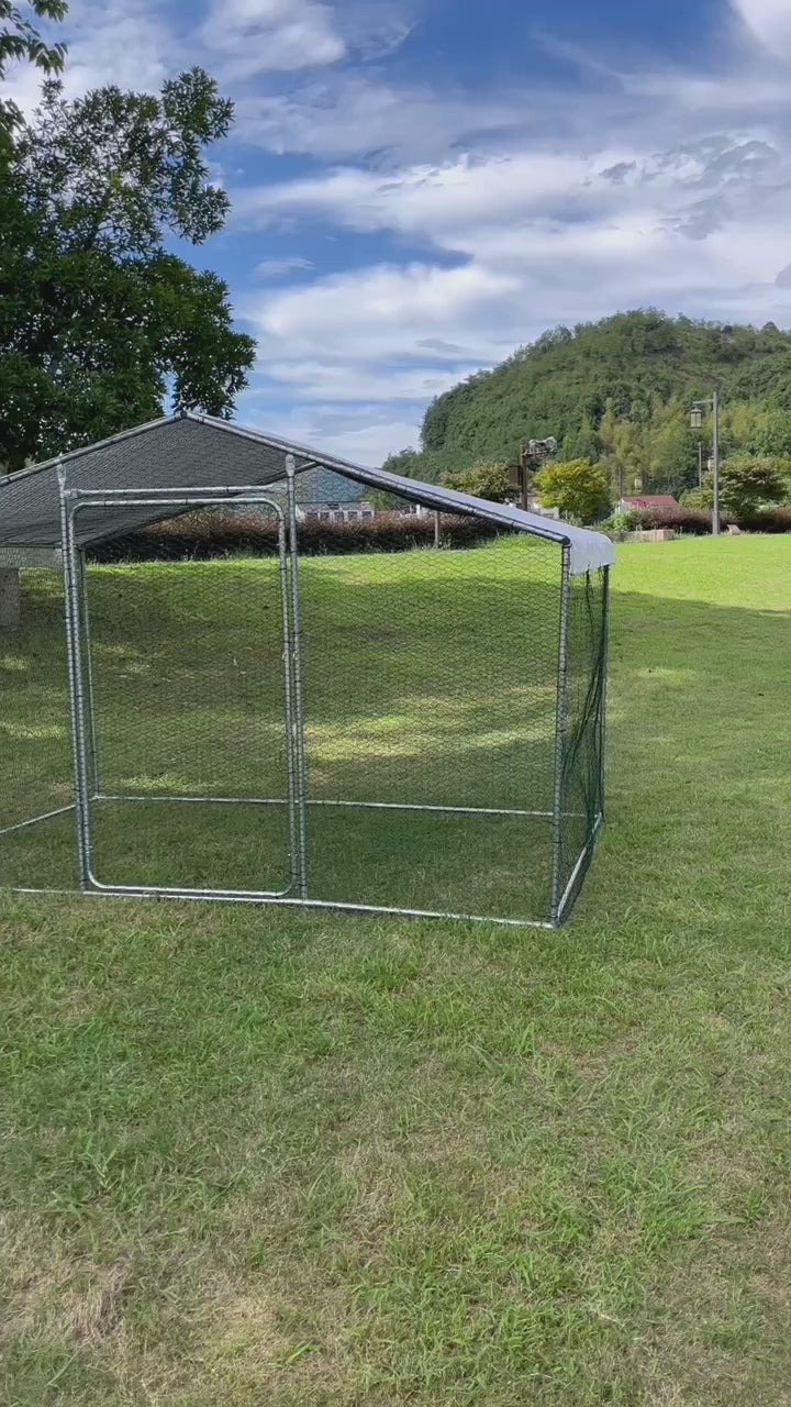 Load video: Eeeza 2m/4m/6m/8m Chicken Cage Duck Cage With Cover