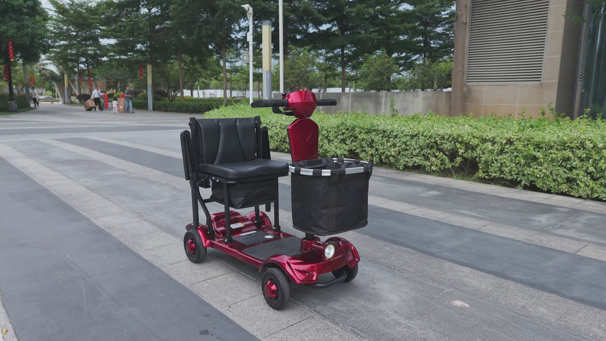 Load video: Adults Electric Scooter, Collapsible Mobility Scooter 24V 20Ah Battery
