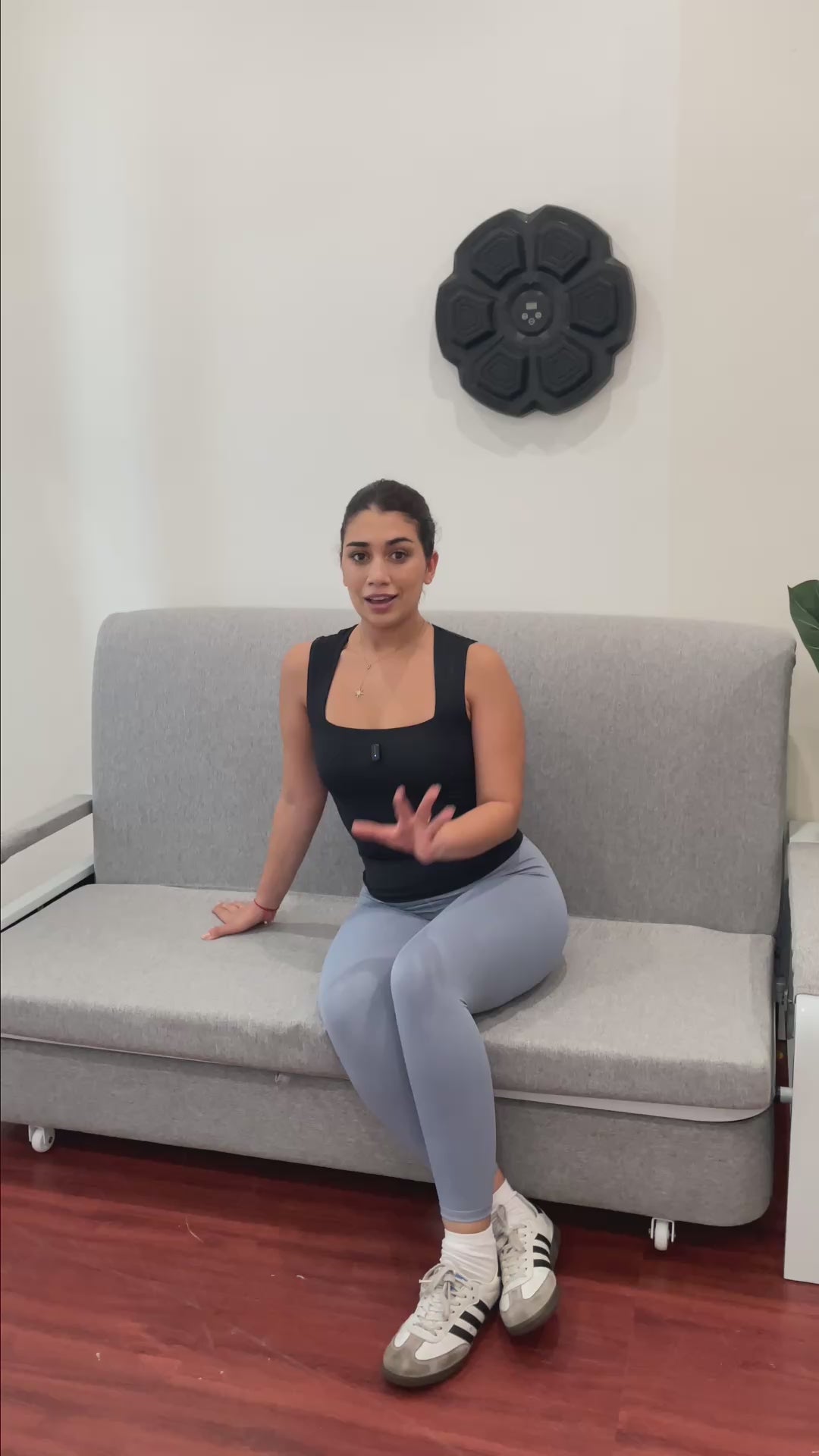 Load video: Eeeza Convertible Sofa Bed with Pillows, Side Pockects and Storage Compartment, Carbon Steel and Linen Cotton
