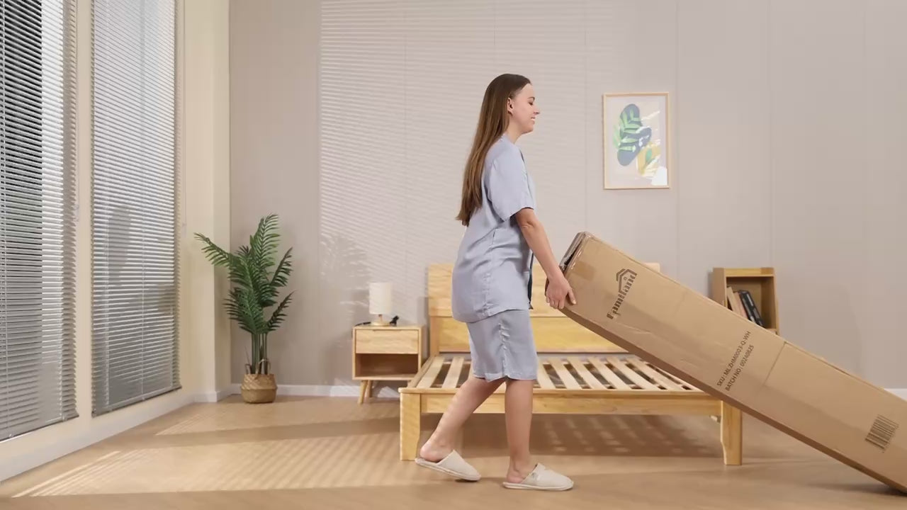 Load video: Familand Queen Double King Single Mattress Pocket Spring Memory Foam 22cm White