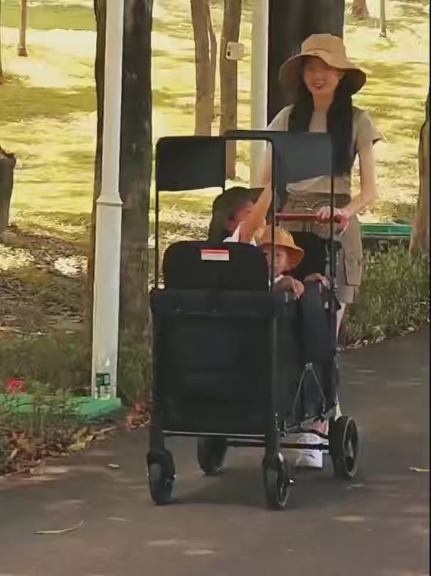 Load video: Foldable four-wheeled vehicle, suitable for travel, 2/4 seats
