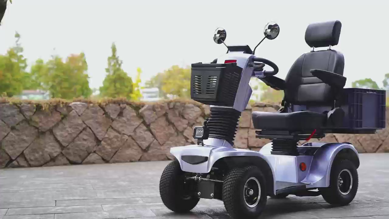 Load video: Eeeza Adjustable 500W 48V 20Ah Electric Mobility Scooter