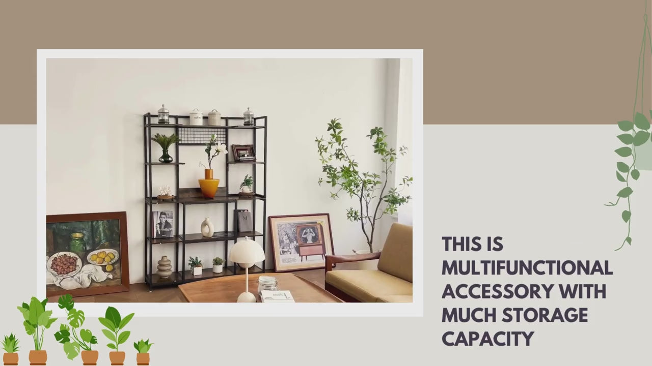 Load video: Large Bakers Rack Kitchen Cabinet Shelf Vintage Utility Storage Shelf