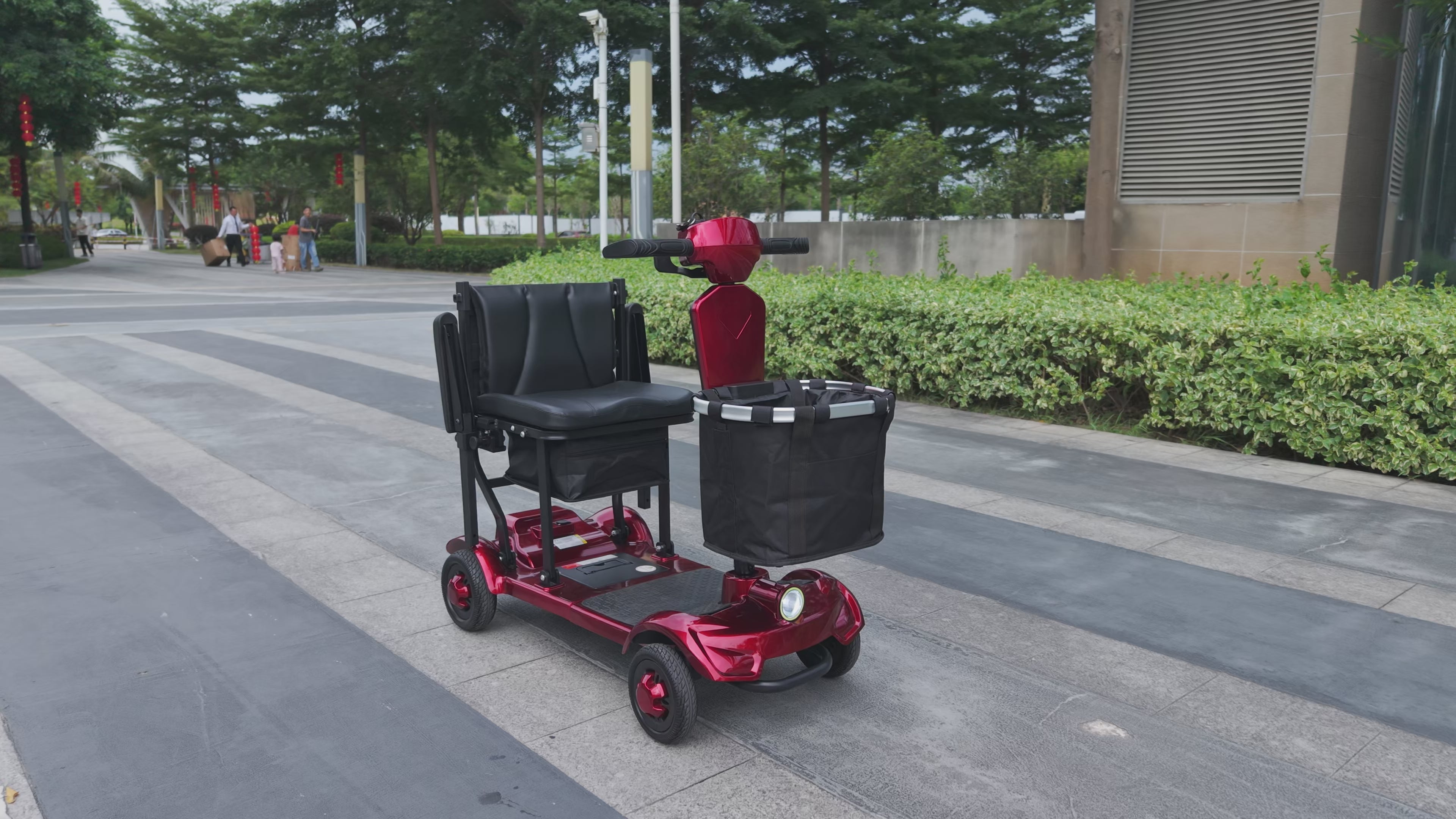 Load video: Adults Electric Scooter, Foldable Mobility Scooter with Single/Dual 24V 15.6Ah Lithium Battery