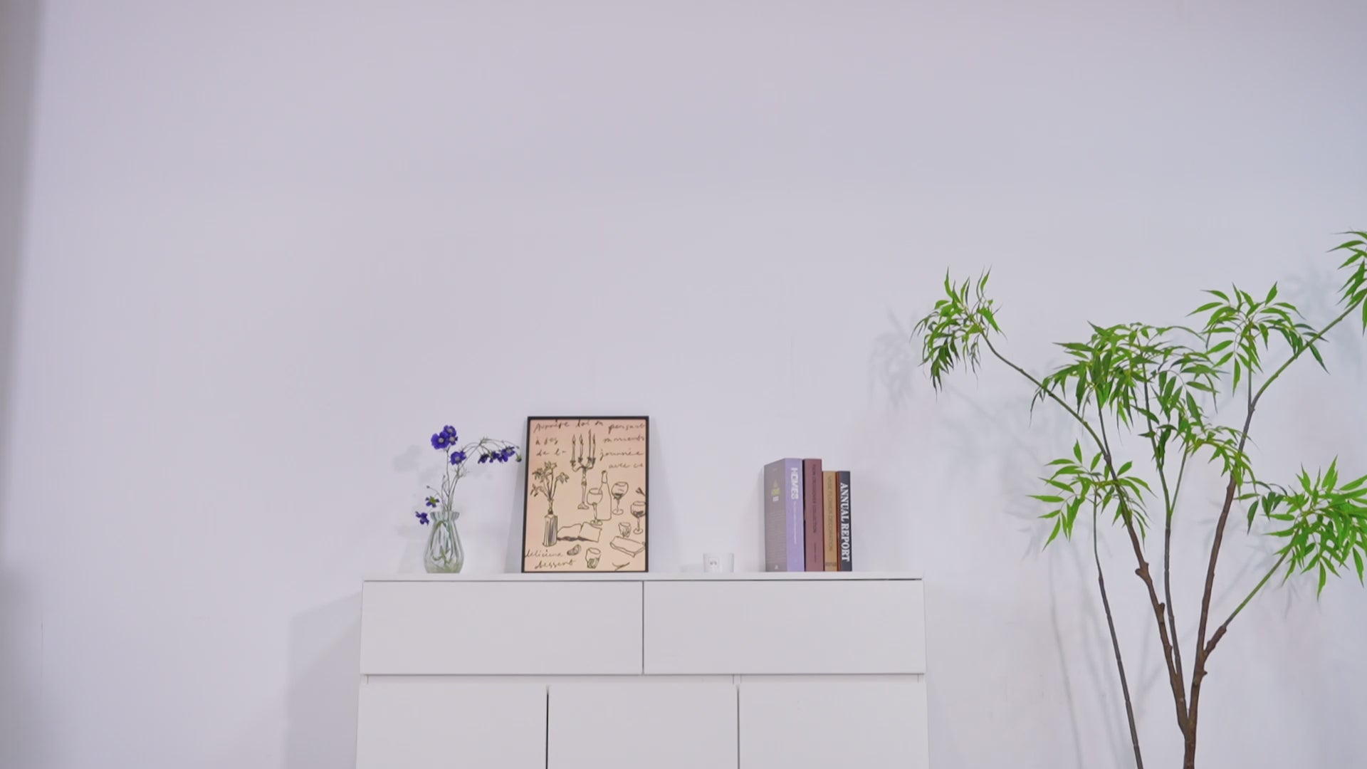 Load video: 80/120cm Simple Buffet Sideboard with 1 / 2 Drawer and 2 / 3 Doors